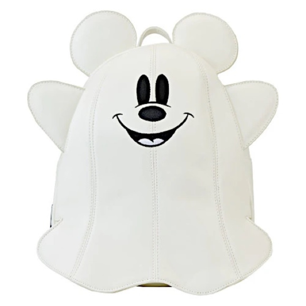 Loungefly Mickey Ghost Glow in the Dark Backpack - White